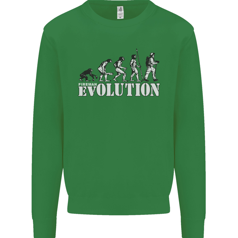 Fireman Evolution Kids Sweatshirt Jumper Irish Green