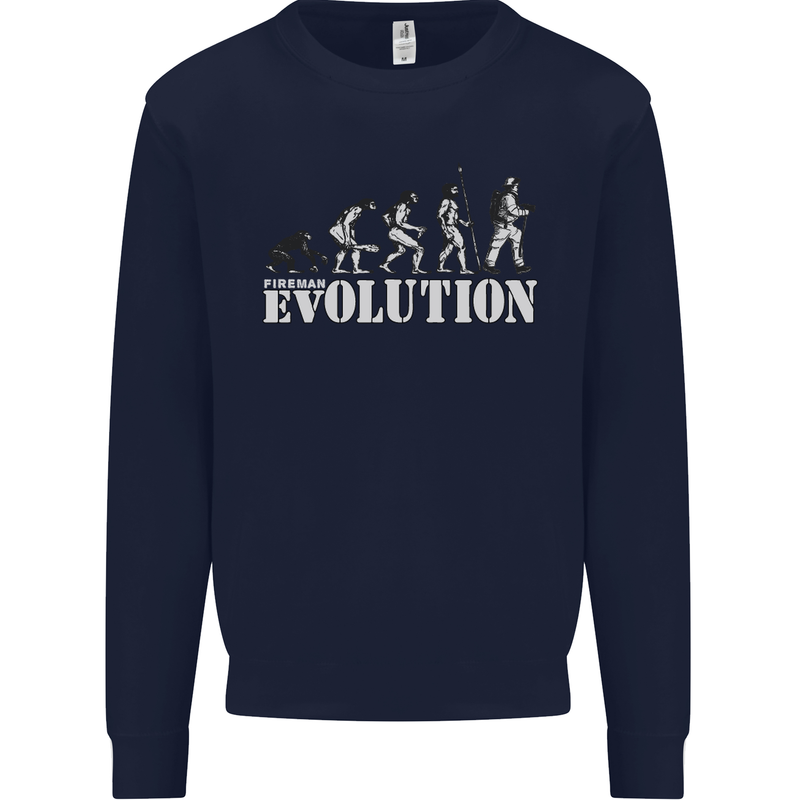Fireman Evolution Kids Sweatshirt Jumper Navy Blue