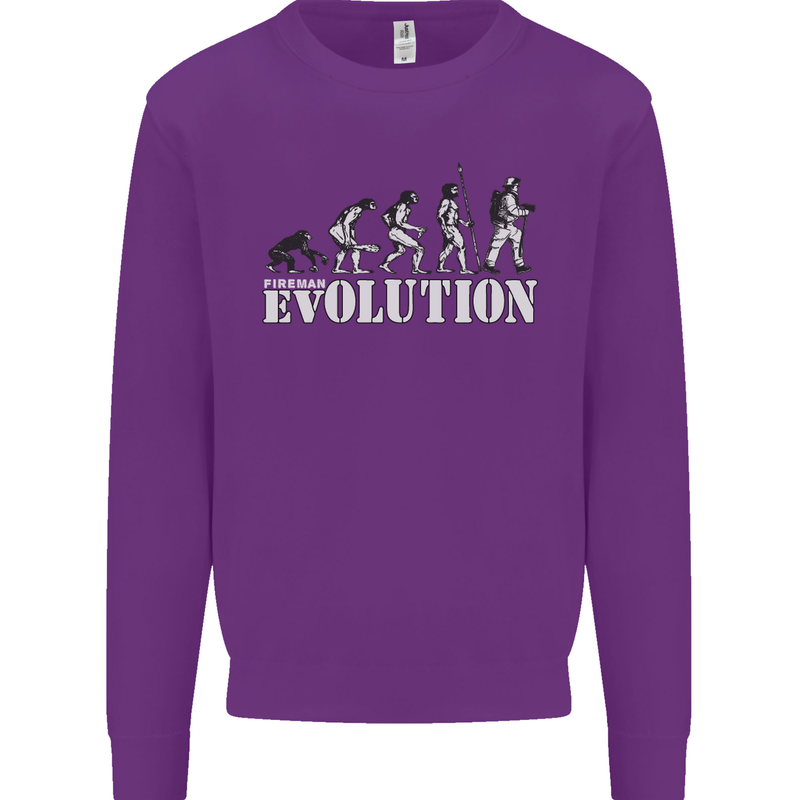 Fireman Evolution Kids Sweatshirt Jumper Purple