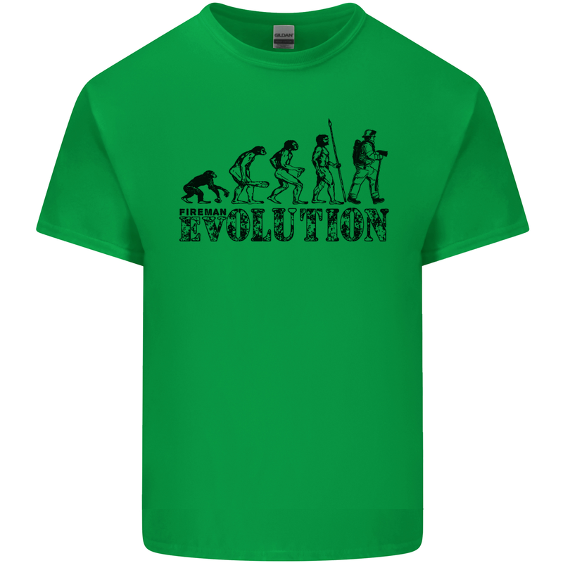 Fireman Evolution Kids T-Shirt Childrens Irish Green