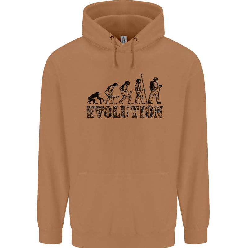 Fireman Evolution Mens 80% Cotton Hoodie Caramel Latte