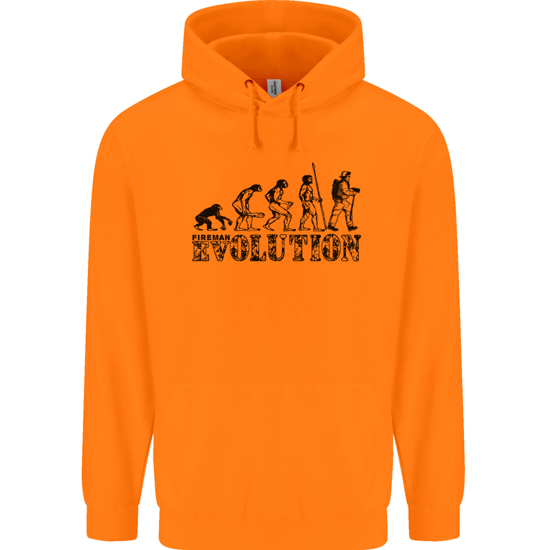 Fireman Evolution Mens 80% Cotton Hoodie Orange
