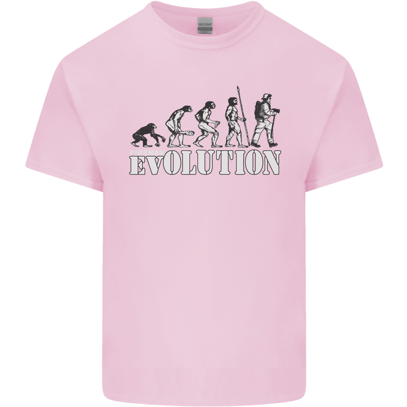 Fireman Evolution Mens Cotton T-Shirt Tee Top Light Pink