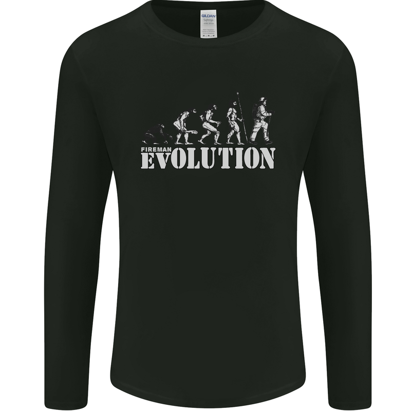 Fireman Evolution Mens Long Sleeve T-Shirt Black