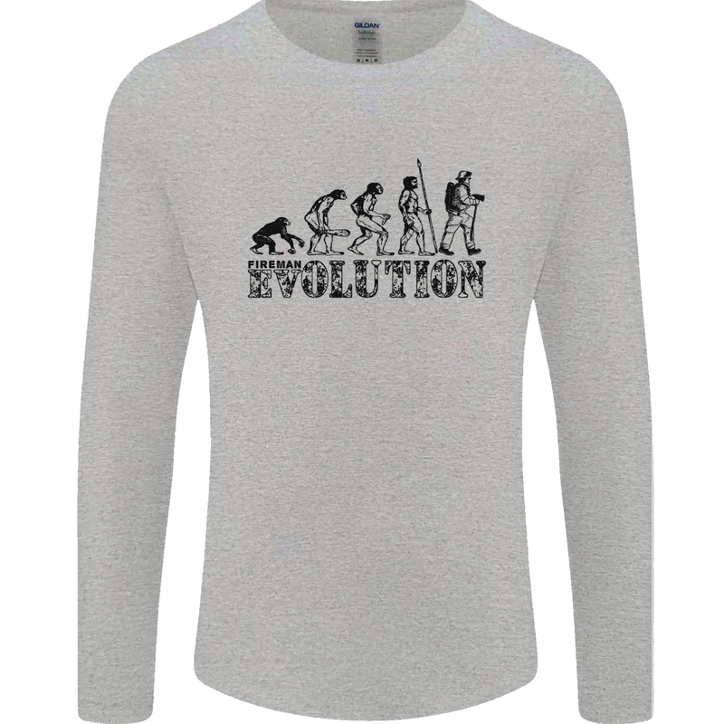 Fireman Evolution Mens Long Sleeve T-Shirt Sports Grey