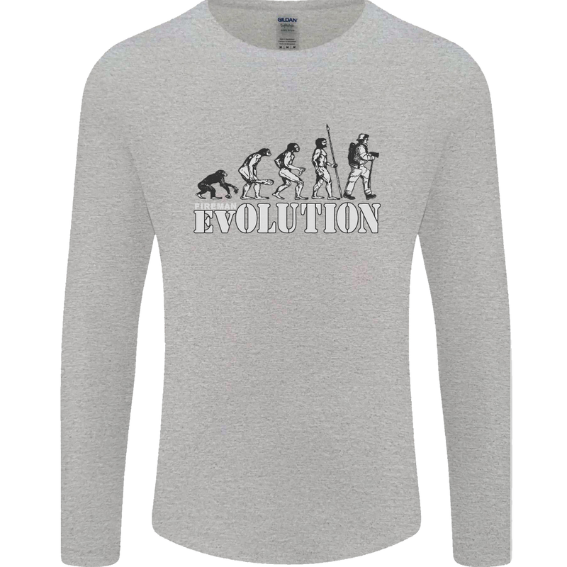 Fireman Evolution Mens Long Sleeve T-Shirt Sports Grey