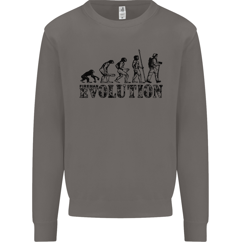 Fireman Evolution Mens Sweatshirt Jumper Charcoal