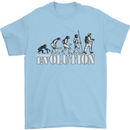 Fireman Evolution Mens T-Shirt Cotton Gildan Light Blue