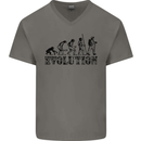 Fireman Evolution Mens V-Neck Cotton T-Shirt Charcoal