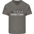 Fireman Evolution Mens V-Neck Cotton T-Shirt Charcoal