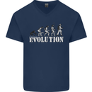 Fireman Evolution Mens V-Neck Cotton T-Shirt Navy Blue
