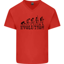 Fireman Evolution Mens V-Neck Cotton T-Shirt Red