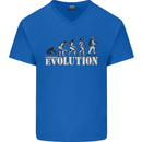 Fireman Evolution Mens V-Neck Cotton T-Shirt Royal Blue