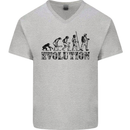 Fireman Evolution Mens V-Neck Cotton T-Shirt Sports Grey