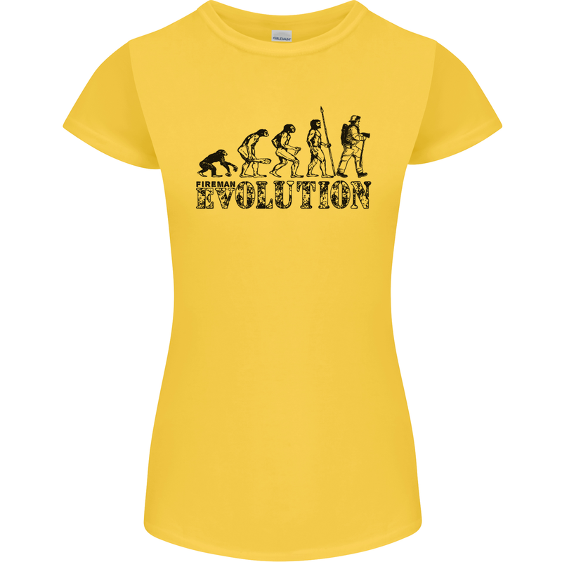 Fireman Evolution Womens Petite Cut T-Shirt Yellow