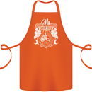First Bike Funny Biker Motorbike Motorcyle Cotton Apron 100% Organic Orange