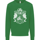 First Bike Funny Biker Motorbike Motorcyle Kids Sweatshirt Jumper Irish Green