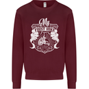 First Bike Funny Biker Motorbike Motorcyle Kids Sweatshirt Jumper Maroon