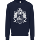 First Bike Funny Biker Motorbike Motorcyle Kids Sweatshirt Jumper Navy Blue