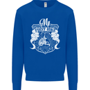 First Bike Funny Biker Motorbike Motorcyle Kids Sweatshirt Jumper Royal Blue