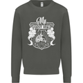 First Bike Funny Biker Motorbike Motorcyle Kids Sweatshirt Jumper Storm Grey