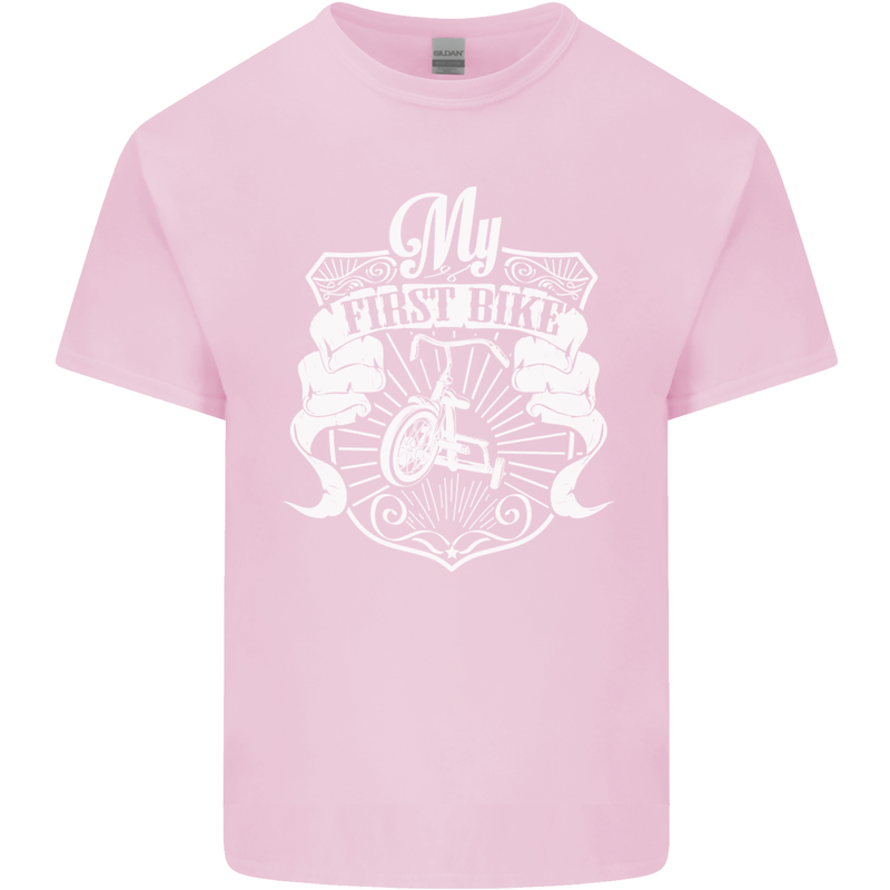First Bike Funny Biker Motorbike Motorcyle Kids T-Shirt Childrens Light Pink