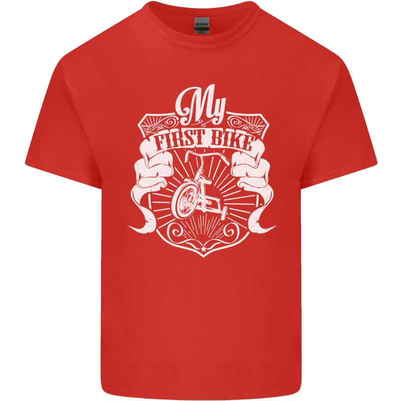 First Bike Funny Biker Motorbike Motorcyle Kids T-Shirt Childrens Red