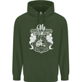 First Bike Funny Biker Motorbike Motorcyle Mens 80% Cotton Hoodie Forest Green