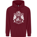 First Bike Funny Biker Motorbike Motorcyle Mens 80% Cotton Hoodie Maroon