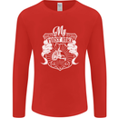 First Bike Funny Biker Motorbike Motorcyle Mens Long Sleeve T-Shirt Red