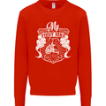 First Bike Funny Biker Motorbike Motorcyle Mens Sweatshirt Jumper Bright Red