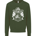 First Bike Funny Biker Motorbike Motorcyle Mens Sweatshirt Jumper Forest Green