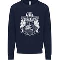 First Bike Funny Biker Motorbike Motorcyle Mens Sweatshirt Jumper Navy Blue