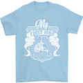 First Bike Funny Biker Motorbike Motorcyle Mens T-Shirt Cotton Gildan Light Blue