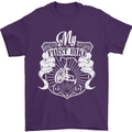 First Bike Funny Biker Motorbike Motorcyle Mens T-Shirt Cotton Gildan Purple