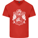 First Bike Funny Biker Motorbike Motorcyle Mens V-Neck Cotton T-Shirt Red