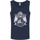 First Bike Funny Biker Motorbike Motorcyle Mens Vest Tank Top Navy Blue