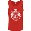 First Bike Funny Biker Motorbike Motorcyle Mens Vest Tank Top Red