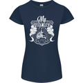First Bike Funny Biker Motorbike Motorcyle Womens Petite Cut T-Shirt Navy Blue
