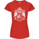 First Bike Funny Biker Motorbike Motorcyle Womens Petite Cut T-Shirt Red