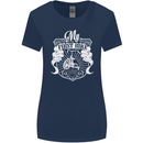 First Bike Funny Biker Motorbike Motorcyle Womens Wider Cut T-Shirt Navy Blue