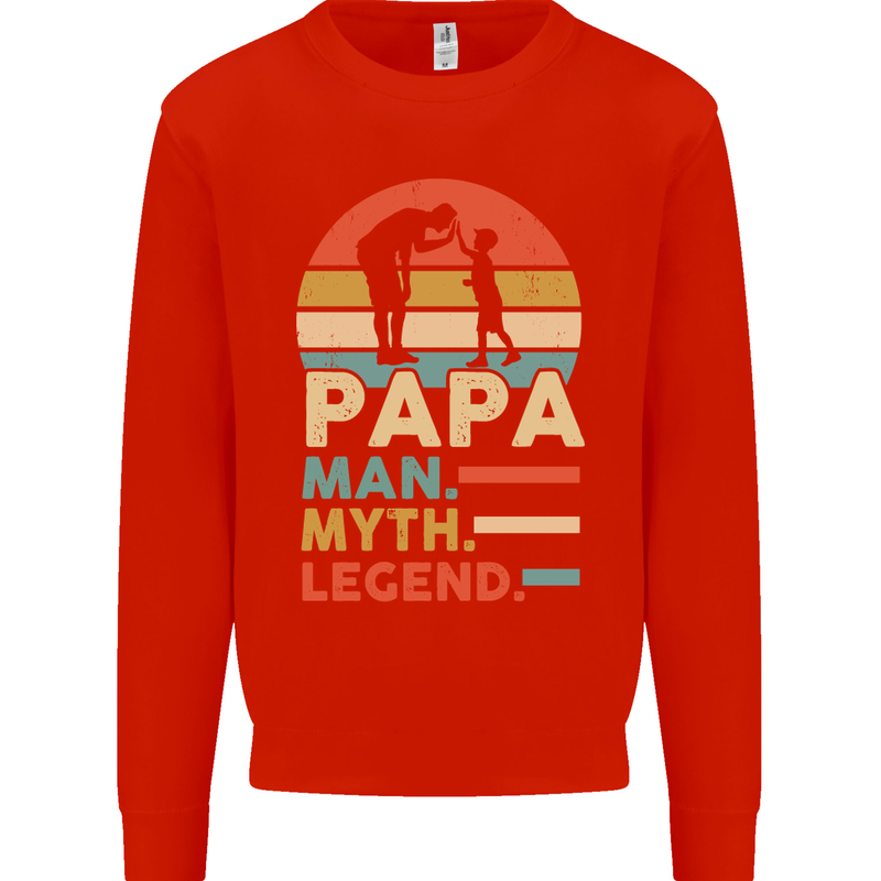 First Fathers Day Together Funny Baby Beer Mens Sweatshirt Jumper Bright Red