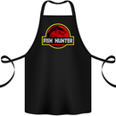Fish Hunter Funny Fishing Fisherman Cotton Apron 100% Organic Black