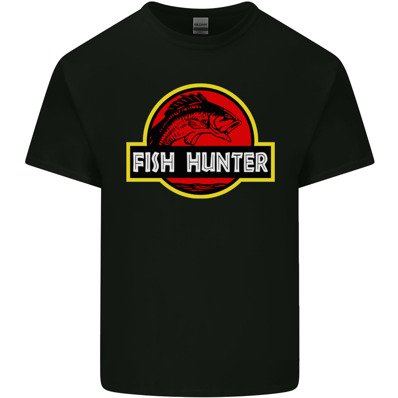 Fish Hunter Funny Fishing Fisherman Kids T-Shirt Childrens Black