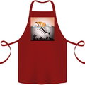 Fish Pollution Climate Change Environment Cotton Apron 100% Organic Maroon