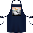 Fish Pollution Climate Change Environment Cotton Apron 100% Organic Navy Blue