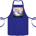Fish Pollution Climate Change Environment Cotton Apron 100% Organic Royal Blue