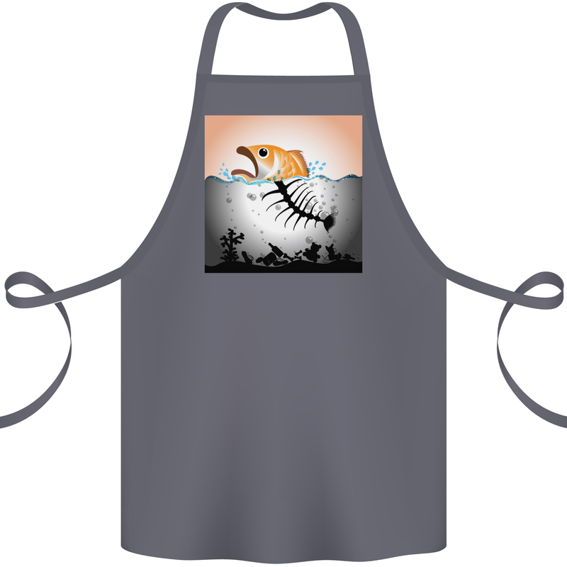 Fish Pollution Climate Change Environment Cotton Apron 100% Organic Steel