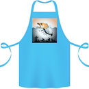 Fish Pollution Climate Change Environment Cotton Apron 100% Organic Turquoise