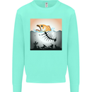 Fish Pollution Climate Change Environment Kids Sweatshirt Jumper Peppermint